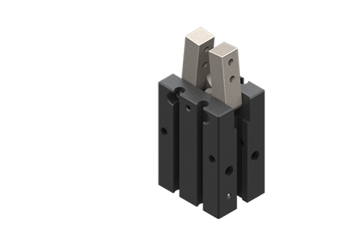 ロッキング自動調芯エアーグリッパー、常時閉、4/8 bar、M5 - GW-16-NC