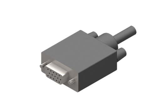 コネクター付ケーブル、D-SUB 15ピン VGAタイプ、メス、長さ1.5メートル、0/250 VAC、最大0.5 A - CEQC-A