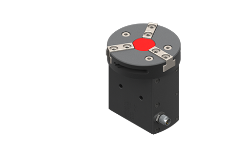 3조 셀프센터링 평행 전기 그리퍼, 24Vdc, 11 W, PNP, M8 3-핀, 피크 1.2A, 컨트롤러가 내장된 서버 DC 모터, 30°C에서 최대 0.83Hz, IP54, 부싱 포함 - MPTM2508