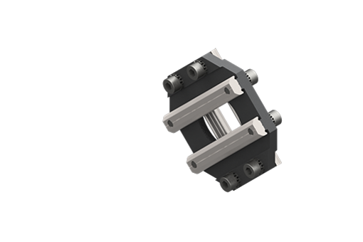 プロファイル固定用・取付ブラケット（交差・溝固定）、50/50 mm、ネジ付 - MFI-A12