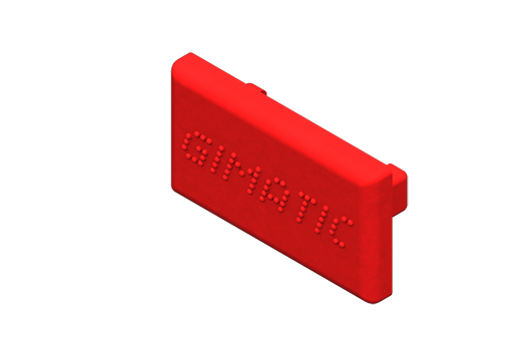 záslepka červená pro profil 10x18, balení 10 ks - MFI-A24