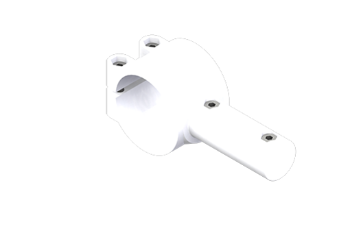 Plastic bracket, shank diameter 20 mm, fastening diameter 36 mm, with screws - MFP-A05