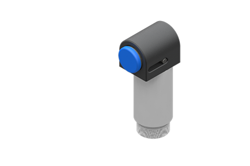 Tryckluftsdrivet lodrätt gripdon med ett finger för fastspänning, diameter 20 mm, 2,5/8 bar, M5 - OFX20-10