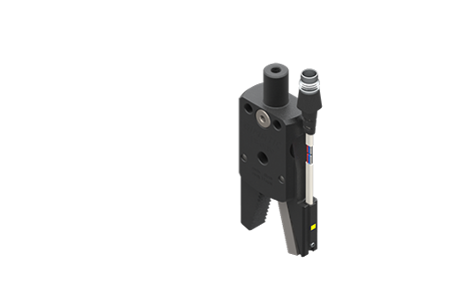 각도형 비셀프센터링 공압 그리퍼, 2.5/8 bar, M5, 센서 SS3N203Y-1, 0.9mm 키, 스틸 탐침 - PB-0180