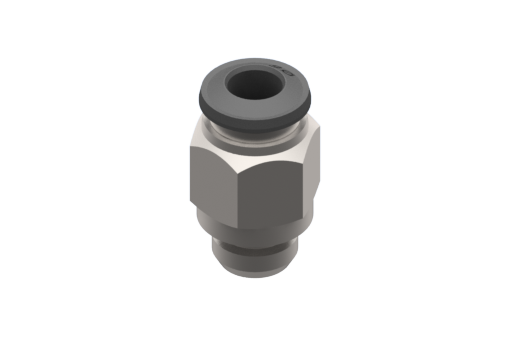 Raccordo dritto maschio cilindrico, diametro tubo 6 mm, G1/8 (10 pz) - RG.5002000N03