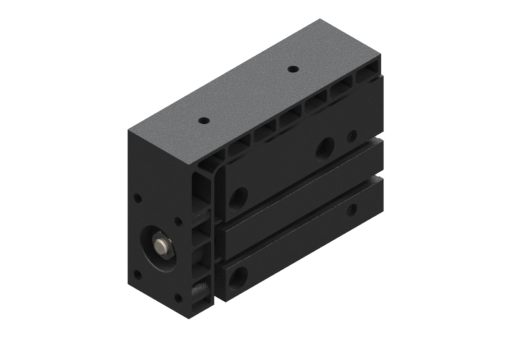 Pneumatski mini klizač sa unutrašnjim elastičnim amortizerima, opseg radnog pritiska 2/8 bara, ulazi za dovod vazduha M5 - ZE1620P