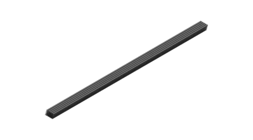 Black PVC cover for the slots of the EMB and EMF beams. 20 1-metre pieces - MFI-A486