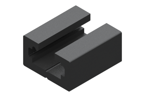 검은색 압출 알루미늄 프로파일, 길이 2미터 - EMF-1018-2000