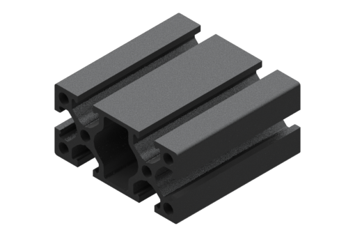 검은색 압출 알루미늄 프로파일, 길이 2미터 - EMF-5025-2000