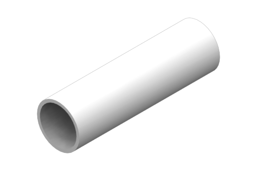 Rör, diameter 20 mm, aluminium, längd 1 m - MF-20-1000