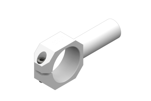 Robustes Klemmstück, Schaftdurchmesser 20 mm, Befestigungsdurchmesser 36 mm, mit Schrauben - MFM-A110-H