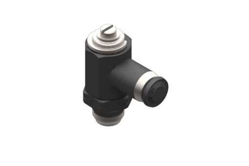 Jednokierunkowy regulator przepływu (regulacja śrubokrętem) do cylindra, średnica rury 4 mm, G1/8 - RG.5590000003