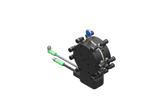 Kit Plug & Play pentru Universal Robot (UR), QCY90 Schimbător rapid manual, Conectori pre-cablați PMAQC și PMBQC, 2 plăci interfață, G1/8 fitting aer, șuruburi de fixare si tub aer - KIT-UR-QC