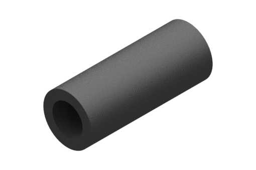 ポリウレタンチューブ、4x2.5 mm、黒 (25m) - TUBO4X2,5B