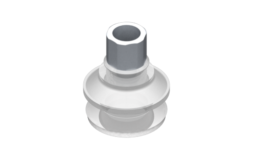 VG.B33 suction cup, FDA-compliant silicone, 50 Shore, G1/4" female, 16 mm hex with compliant silicone foam ring - 0321560