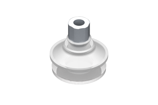 VG.B42 suction cup, FDA-compliant silicone, 50 Shore, G1/8" female, 16 mm hex with compliant silicone foam ring - 0321565