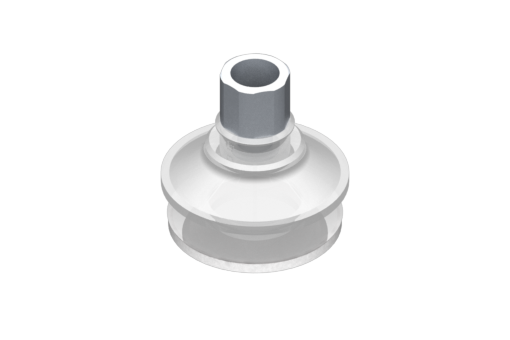 Ventuză VG.B42, silicon conform FDA, 50 Shore, G1/4″ tip mamă, hexagonală 16 mm, cu inel din spumă siliconică conform  - 0321567