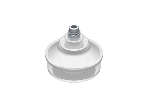 Ventuză VG.B53, silicon conform FDA, 50 Shore, G1/8″ tip tată, hexagonală 12 mm, cu inel din spumă siliconică conform  - 0321571