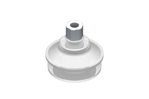 VG.B53 suction cup, FDA-compliant silicone, 50 Shore, G1/8″ female, 16 mm hex with compliant silicone foam ring - 0321572