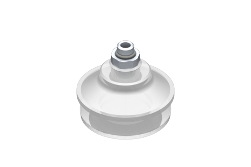 Ventuză VG.B53, silicon conform FDA, 50 Shore, G1/8″ tip tată, hexagonală 16 mm, cu inel din spumă siliconică conform  - 0321573