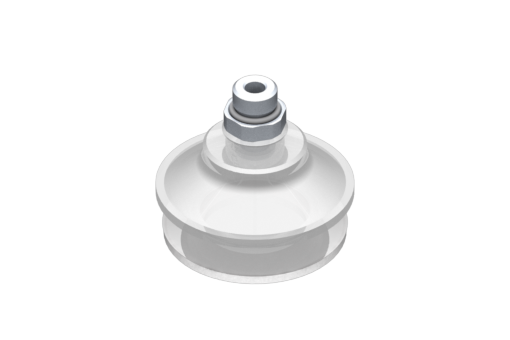 Ventuză VG.B53, silicon compatibil FDA, 50 Shore, G1/4″ tip tată, hexagonal 17 mm cu inel din spumă siliconică - 0321575