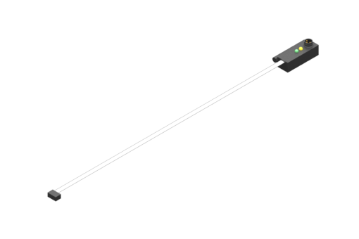 Magnetic sensor with fastening by tie-rod, series SM, with sensitive probe remotely controlled at 0.2 m from the body, magnetoresistive PNP N.O., 6/30 Vdc, 0.25 A, M8 male snap connector, 3-pin - SM3NR2-G