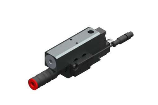Bomba de vacío EJ-BSV-MEDIUM-HF-2 con soporte y silenciador integrado, EV vacío on/off NC, 24Vdc, 1.2W, M8 3 polos, IP54, puerta de vacío G3/8" y vacuostato preajustado PNP -30 kPa - 3030199