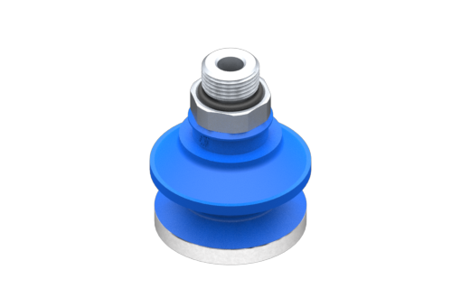 Suction cup VG.B33 HNBR 60 Shore, G1/4" Male, Hex 17 mm with Silicone Ring - 0321623