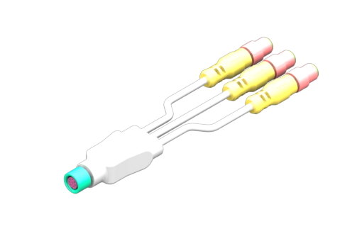 M8 konektory typu Y pro zapojení SS-PRO k SBM, z 1 s vnitřním závitem s 8 kolíky, z nichž 5 je připojeno ke 3 3kolíkovým konektorům s vnějším závitem, průměr kabelu 2,7 mm, délka kabelu 0,3 m - CFGM8CMGM8X3Y